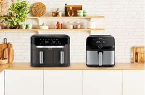 Tefal: Mehr Platz für mehr Vielfalt in der Küche: Die Heißluftfritteusen-Topmodelle von Tefal gibt es jetzt mit extra großem Fassungsvermögen