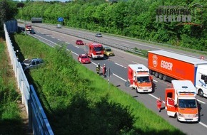 Feuerwehr Iserlohn: FW-MK: Verkehrsunfall auf der Autobahn 46