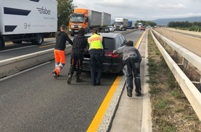 Polizeidirektion Landau: POL-PDLD: A65/AS Haßloch - Staubildung wegen Spritmangel