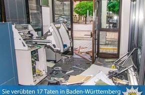 Landeskriminalamt Baden-Württemberg: LKA-BW: Geldautomatensprengungen Großer Ermittlungserfolg - Festnahmen und Durchsuchungen in den Niederlanden