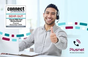 Plusnet: Note sehr gut: Plusnet überzeugt erneut im Cloud-PBX-Test der connect professional
