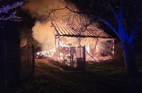 Brand- und Katastrophenschutz der Stadt Speyer: FW Speyer: Brand einer freistehenden Scheune