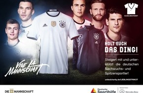 Sporthilfe: #Lieblingstrikot: Auktion von Fußball-Nationalmannschaft und Mercedes-Benz zugunsten der Deutschen Sporthilfe