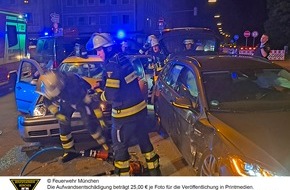 Feuerwehr München: FW-M: Personenrettung nach Unfall (Schwabing)