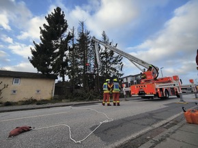 FW-SE: Feuerwehren wegen Sturmtief &quot;Nadia&quot; im Dauereinsatz