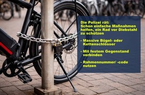 Kreispolizeibeh&ouml;rde Wesel: POL-WES: Kreis Wesel - Fahrradsaison hat begonnen - Polizei gibt Tipps zum Schutz vor Diebstahl