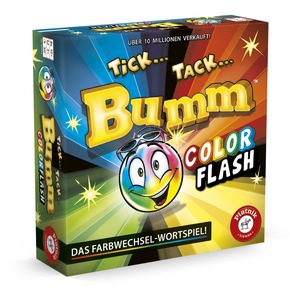 Tick Tack Bumm Color Flash: Eine neue Edition des Partyklassikers von Piatnik zum 30. Geburtstag in Farbe