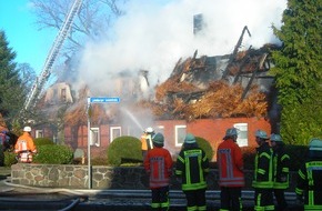 Polizeiinspektion Harburg: POL-WL: Garlstorf - Brand zerstört Reetdachhaus