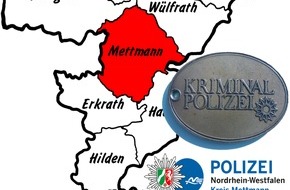 Polizei Mettmann: POL-ME: Versuchter Raub auf 29-Jährige - Mettmann - 1808144