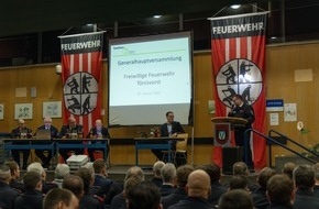 Freiwillige Feuerwehr T&ouml;nisvorst: FW T&ouml;nisvorst: Generalhauptversammlung der Feuerwehr T&ouml;nisvorst - 402 Eins&auml;tze in 2025