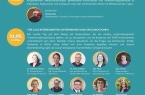 Netzwerk GWÖ-Unternehmen Berlin-Brandenburg (GWU): Einladung: 30./31.5.2022: Unternehmenskonferenz Gemeinwohl-Ökonomie als Weg zu mehr Nachhaltigkeit und Werteorientierung