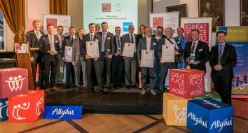 Great Place to Work® Institut Deutschland: Beste Arbeitgeber im Allgäu 2014 ausgezeichnet (FOTO)