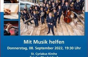 Polizeiinspektion Göttingen: POL-GÖ: (362/2022) Mit Musik helfen - Benefizkonzert des Polizeiorchester Niedersachsen am 08. September in Duderstadt, Eintritt frei!