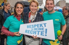 KiKA - Der Kinderkanal ARD/ZDF: Aktion zum KiKA-Themenschwerpunkt "Respekt für meine Rechte! - Abenteuer digital" beim Weltkindertagsfest in Berlin