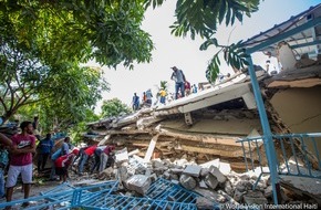 Aktion Deutschland Hilft e.V.: Erdbeben in Haiti: Tropischer Sturm "Grace" verschärft die Lage / Hilfsorganisationen im Bündnis "Aktion Deutschland Hilft" verteilen Wasser, Lebensmittel und unterstützen bei Rettungsarbeiten
