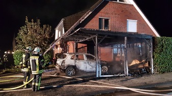 Polizeiinspektion Stade: POL-STD: Carportbrand in Horneburg --- Pkw-Aufbrüche in Stade