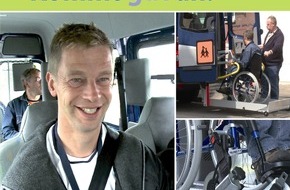 Berufsgenosschenschaft Verkehrswirtschaft Post-Logistik Telekommunikation: "Kommt gut an!" (mit Bild) / Neue Schulungs- und Informations-DVD für die sichere Beförderung von Menschen mit Behinderungen in Kraftfahrzeugen