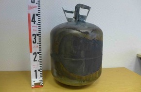 Polizeiinspektion Northeim: POL-NOM: Aufgefundene Gasflasche beim Brandort in der Mauerstraße