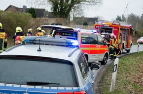 FW-RD: Verkehrsunfall K76 Höhe Schacht-Audorf - Fahrerin wurde verletzt.