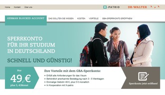 DR-WALTER GmbH: GERMAN BLOCKED ACCOUNT: Neues Online-Sperrkonto für ausländische Studenten in Deutschland