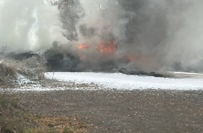 Polizeidirektion Wittlich: POL-PDWIL: Brand eines Reifenhaufens