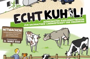 Schulwettbewerb "Echt kuh-l!": Vom Gras ins Glas / Schülerwettbewerb "Echt Kuh-l!" startet in die neue Runde