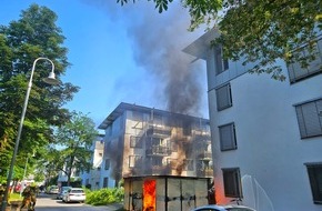 Feuerwehr Konstanz: FW Konstanz: Brand am Geb&auml;ude