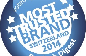 Miele Schweiz: Reader's Digest Leser wählen Miele zur Most Trusted Brand 2014 (BILD)