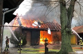 Polizei Minden-Lübbecke: POL-MI: Hoher Schaden bei Scheunenbrand