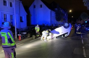 Feuerwehr Gladbeck: FW-GLA: Pkw überschlägt sich bei Verkehrsunfall