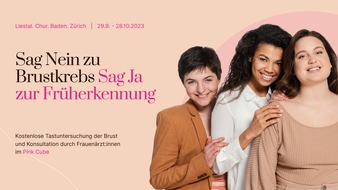 MSD Merck Sharp & Dohme AG: "Sag Nein zu Brustkrebs. Sag Ja zur Früherkennung" - Aufklärungsaktion mit kostenloser Tastuntersuchung im Pink Cube