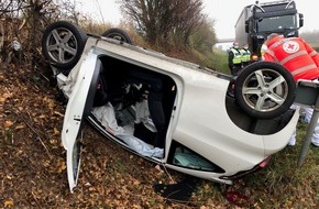 Polizeidirektion Landau: POL-PDLD: A65 Höhe Landau-Dammheim - Schwerer Verkehrsunfall nach Sekundenschlaf