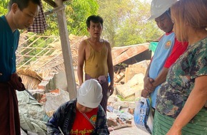 Helvetas: Helvetas leistet umfassende Nothilfe für Erdbebenbetroffene in Myanmar