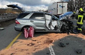 Feuerwehr Schwelm: FW-EN: Verkehrsunfall auf der Autobahn A1 - Fahrbahn zeitweise gesperrt