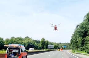 Feuerwehr Remscheid: FW-RS: Remscheid - Schwerer Verkehrsunfall auf der Bundesautobahn A1