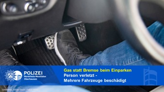 Polizeipräsidium Oberhausen: POL-OB: Gas statt Bremse beim Einparken