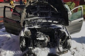 Polizeidirektion Kaiserslautern: POL-PDKL: PKW beginnt während der Fahrt zu brennen