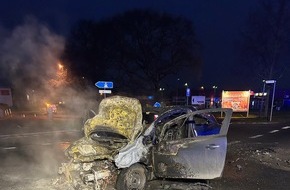 Feuerwehr Dinslaken: FW Dinslaken: Verkehrsunfall mit zwei PKW