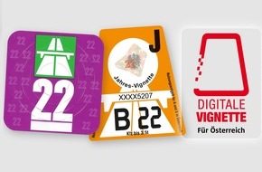 ADAC SE: Maut 2022: Österreich-Pickerl und Schweiz-Vignette werden teurer / Autofahrer zahlen 93,80 (A) & 39 Euro (CH) fürs ganze Jahr / Digitale Vignette nur bei Kauf in der ADAC Geschäftsstelle sofort gültig
