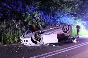 Kreispolizeibehörde Olpe: POL-OE: Auto landet auf dem Dach