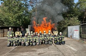 Freiwillige Feuerwehr Werne: FW-WRN: Gasbrandbekämpfung der Feuerwehr Werne