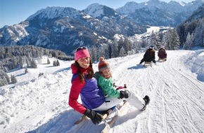 Hornbahn Hindelang GmbH & Co. KG: Energie- und Adrenalinschub für Rodelfans und Winterwanderer - Das Imberger Horn in Bad Hindelang lockt mit Sonne pur und toller Fernsicht