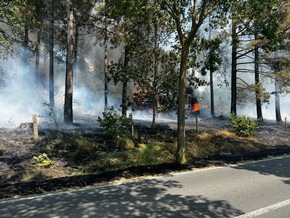 Feuerwehr Weeze: Gemeldeter Fahrzeugbrand greift auf Böschung und Wald über