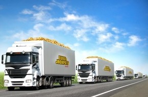 Eurojackpot: Eine LKW-Flotte für den Eurojackpot / Ziehung am morgigen Freitag mit dem 82 Mio. Jackpot
