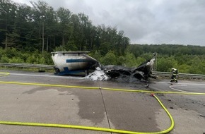 Autobahnpolizeiinspektion: API-TH: Ergänzungsmeldung zum brennenden Silo-Auflieger bei Eisenach