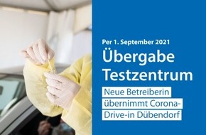 Universitätsklinik Balgrist: MEDIENMITTEILUNG --- Balgrist übergibt Corona-Testzentrum an neue Betreiberin