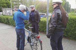 Polizeipräsidium Rheinpfalz: POL-PPRP: Fahrradkontrollwoche Ergebnis Mittwoch, 27.4.2017