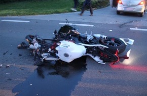 Polizei Minden-Lübbecke: POL-MI: Unfall in Fabbenstedt: Motorradfahrer (24) schwer verletzt