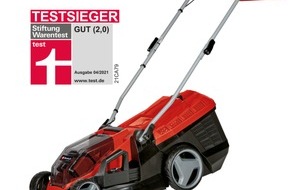 Einhell Germany AG: Stiftung Warentest: Einhell cordless lawn mower honored as “best-in-class”