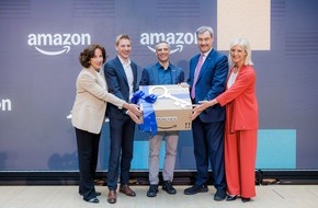 Amazon Deutschland Services GmbH: Ministerpr&auml;sident S&ouml;der und k&uuml;nftiger Oberb&uuml;rgermeister Krause er&ouml;ffnen Amazons neuen Deutschland-Hauptsitz in M&uuml;nchen: 2.500 Arbeitspl&auml;tze unter einem Dach
